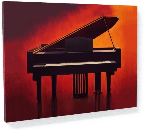 Sense Canvas Piano 18 - Lienzo decorativo para decoración del hogar, póster pequeño de 16 x 12 pulgadas, 0.75 pulgadas