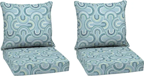 Miniatura 126 de Arden Outdoor Deep Seat Cushion Set, 24 x 24 pulgadas, Cojín para patio resistente al clima, a la lluvia y a la decoloración para silla, sofá y sofá