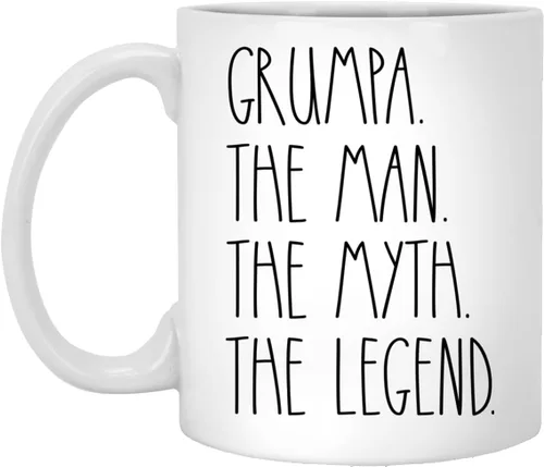 Grumpa The Man The Myth The Legend Taza de café – Grumpa Rae Dunn Style – Rae Dunn Inspired – Happy Birthday Grumpa – La mejor taza de café – Taza