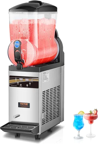 Miniatura 12 de VEVOR - Máquina comercial de bebidas heladas, tanque triple de 3x15L, máquina de margaritas, 180 tazas, máquina de batidos y bebidas heladas