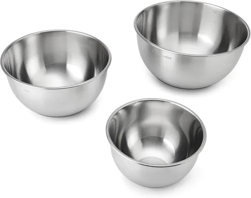 Miniatura 8 de Juego de tazones de mezcla de acero inoxidable KitchenAid, Juego de 3
