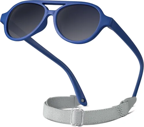 Miniatura 8 de RIVBOS RBK068 - Gafas de sol polarizadas UV400 para bebé, marco suave con correa segura para bebés y recién nacidos (0-24 meses)