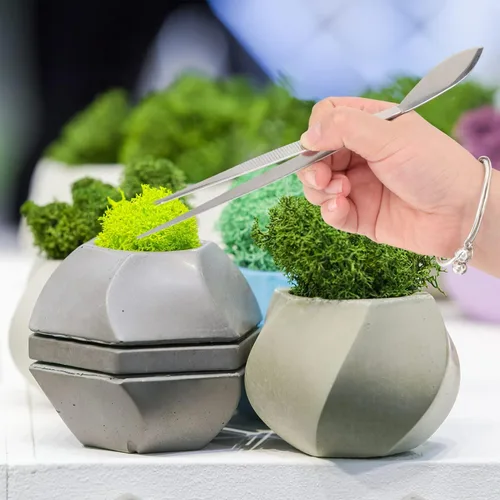 Miniatura 6 de Pinzas largas para manualidades, pinzas de acero inoxidable, pinzas para bonsái, pinzas rectas de mango largo con puntas dentadas, herramienta