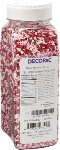 Miniatura 33 de DECOPAC Sweet Tooth Deluxe Fusion Mix, 26 onzas, chispas de caramelo en recipiente de mano, gránulos comestibles para pasteles de celebración