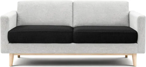 Miniatura 76 de CHUN YI - Funda elástica de cojín para sofá biplaza, funda de asiento de sofá con tela jacquard de elastano (mediana, color marfil blanco)
