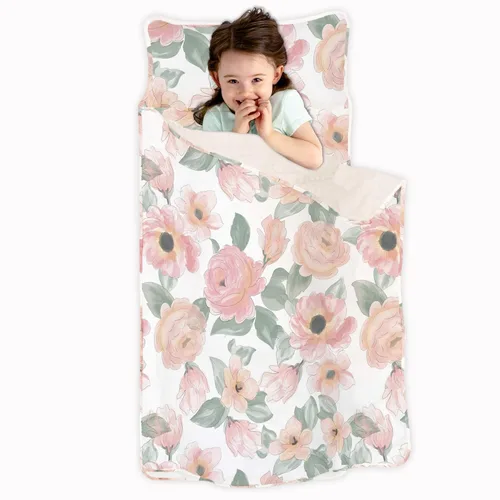 Miniatura 20 de JumpOff Jo Colchoneta de siesta extra larga para niños - Cómoda colchoneta de descanso para niños con almohada extraíble y manta ultra suave
