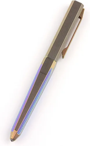 Miniatura 10 de Hamans Bolígrafo de titanio con tapa de clip de 5.2 pulgadas, bolígrafo táctico de tamaño compacto para llevar a diario