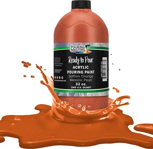 Miniatura 29 de Pouring Masters Royal Blue Metallic Pearl - Pintura acrílica para verter lista para verter – Pintura acrílica líquida premezclada de 32 onzas
