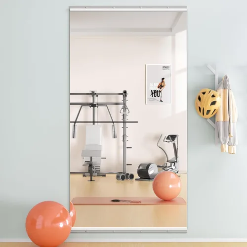 Miniatura 25 de Hasipu 3 piezas de espejos para gimnasio en casa de 48''x24'', espejos grandes de cuerpo entero montados en la pared para yoga, baile, fitness