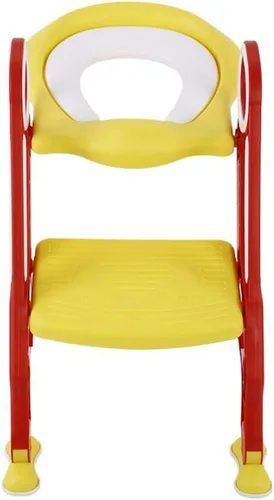 Miniatura 6 de Escalera portátil para silla de inodoro rígida para bebé con altura de escalón, reposabrazos doble y almohadillas antideslizantes para los pies