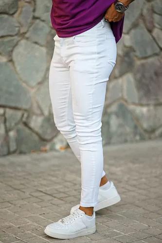 Miniatura 4 de GINGTTO - Jeans rasgados, elásticos y ajustados para hombre
