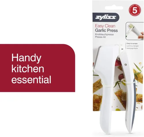 Miniatura 2 de Zyliss Prensa de ajo fácil de limpiar, picadora y trituradora de ajo ligera y fácil de usar para preparación de alimentos y accesorios de cocina