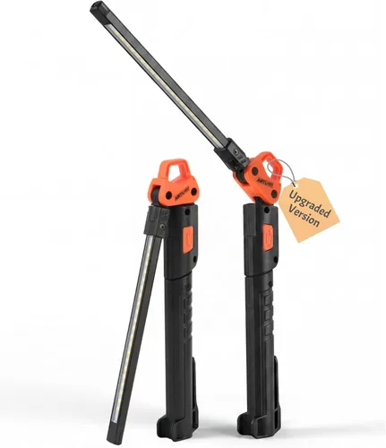 Miniatura 10 de Luz de trabajo LED, luz mecánica plegable de 400 lm, linterna recargable con 5 modos, luz magnética giratoria de 230° y gancho para reparación