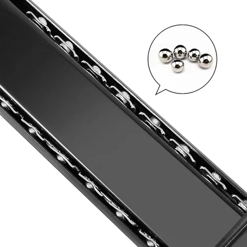 Miniatura 4 de ZOENHOU 3 pares de bandejas de teclado negras de 14 pulgadas, soporte de rodamiento de bolas de alta resistencia de 22 libras, bandeja