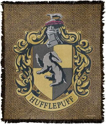 Miniatura 7 de Manta de Harry Potter, 50 x 60 pulgadas, tapiz tejido original de Gryffindor, mezcla de algodón, manta con flecos