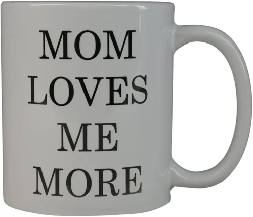 Miniatura 2 de Rogue River divertida taza de café mamá me ama más novedad taza de desayuno, diseño de chica con texto en alemán para Brother sisteer o madre