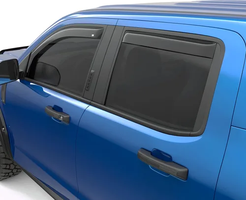 Miniatura 3 de EGR 573591 viseras para ventanas en canal delanteras y traseras, acabado en color gris oscuro, compatibles con vehículos Ford Maverick