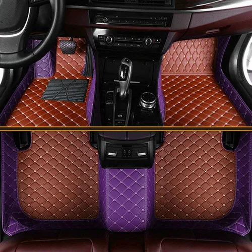 Miniatura 25 de Tapetes de piso de automóvil para el 99 % de los sedán, SUV deportivos, protección para todo tipo de clima, tapetes de cuero impermeables