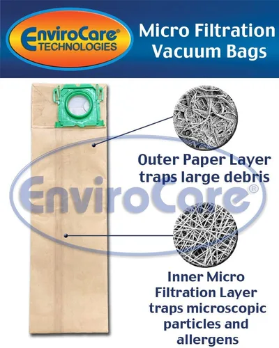 Miniatura 3 de EnviroCare Bolsas de polvo de repuesto para aspiradora de microfiltración diseñadas para adaptarse al sensor Windsor 5300REP Professional G1, C2