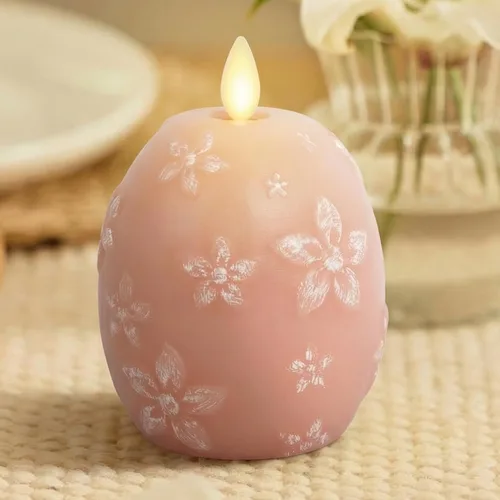 Miniatura 10 de Luminara - Vela de esfera de cuentas de cristal sin llama con purpurina para las fiestas - Bastón de caramelo verde - Paquete de 1 - 4x4.25