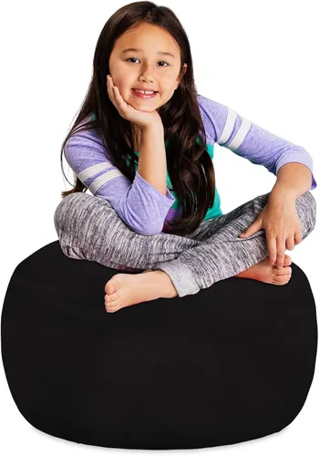 Miniatura 15 de Posh Stuffable Kids Funda de Silla Puf Rellenable para Almacenamiento de Animales de Peluche - Organizador de Juguetes Infantiles, Mediano 27