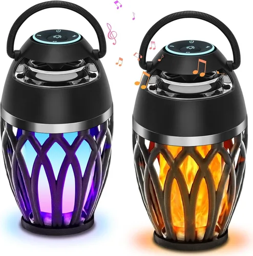 Altavoces para exteriores con luces coloridas, regalos para hombre para cumpleaños, altavoz Bluetooth portátil, sonido estéreo HD, altavoz de