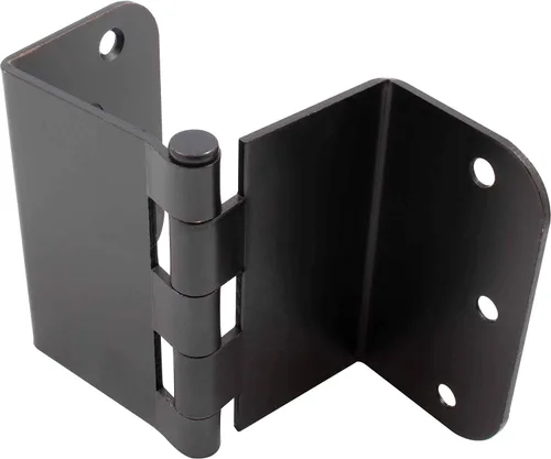 Miniatura 5 de Generic Bisagra de puerta abatible transparente de 3.5 pulgadas, paquete de 3 (radio de 14 pulgadas, níquel cepillado), T2895