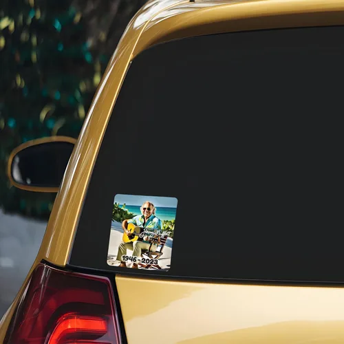 Miniatura 4 de RIP Jimmy Buffett - Adhesivo adhesivo para automóviles, camiones, ventanas, parachoques, portátiles, tazas, paredes, 5.5 x 4.5 pulgadas