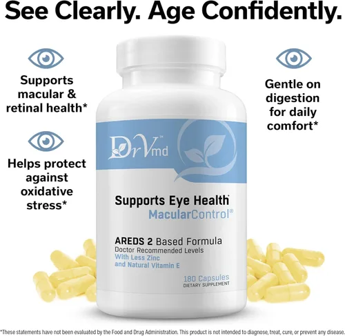Miniatura 3 de AREDS 2 Vitaminas para los ojos por el Dr. Vogel, MD Cirujano ocular - Luteína y zeaxantina (suministro para 3 meses) - 25 mg de zinc, vitamina E