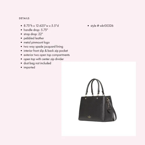Miniatura 6 de Kate Spade - Bolso bandolera mediano Leila con triple compartimento