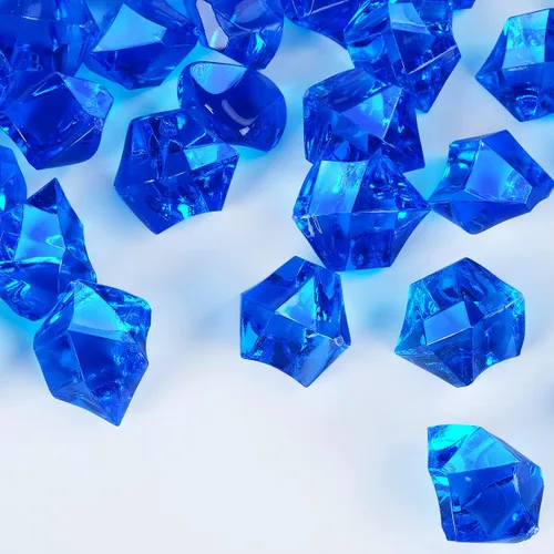 Miniatura 11 de Babenest - Rocas de hielo trituradas acrílicas, 150 piezas de cristales falsos, cubos de hielo de plástico, gemas de diamantes para rellenos