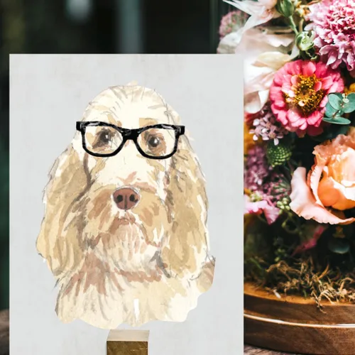Miniatura 99 de Andaz Press Póster impreso para pared de perro, 8.5 x 11 pulgadas, Bulldog inglés con gafas negras, 1 paquete, regalo de cumpleaños de Navidad, sin