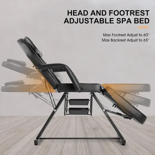 Miniatura 2 de Artist hand Silla para tatuajes faciales, cama de masaje, silla para pestañas para extensiones de pestañas, mesa de tatuajes, silla de salón