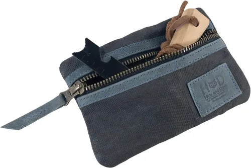 Miniatura 4 de Hide & Drink, Estuche de bolsillo multiherramientas, Bolsa compacta multiusos con cremallera para artículos de diario (EDC), Mini estuche de Negro