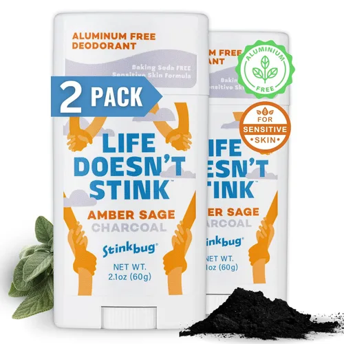 Miniatura 15 de Stinkbug Naturals - Desodorante orgánico sin aluminio con salvia ámbar, aceite de coco y carbón activado, sin parabenos, desodorante para piel