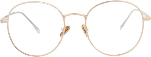 Miniatura 5 de Kursan - Gafas con filtro de luz azul para mujeres y hombres, elegantes, con armazón redonda de metal, lentes transparentes