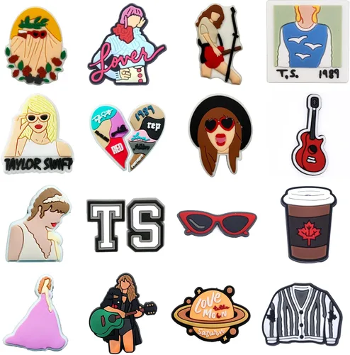 NIASAY NOTHING AS SWEET AS YOU Dijes para zapatos de cantante TS 1989 Cowboy Midnight Lover Merch Merch Dijes de zapatos de PVC para amantes de la