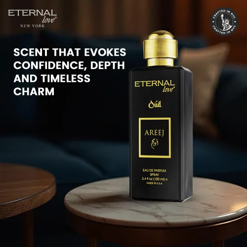 Miniatura 3 de Eternal Love Areej Oud - Eau de Parfum unisex de larga duración, fragancia oriental picante cálida con Oud y tabaco, aroma árabe inspirado en Dubái