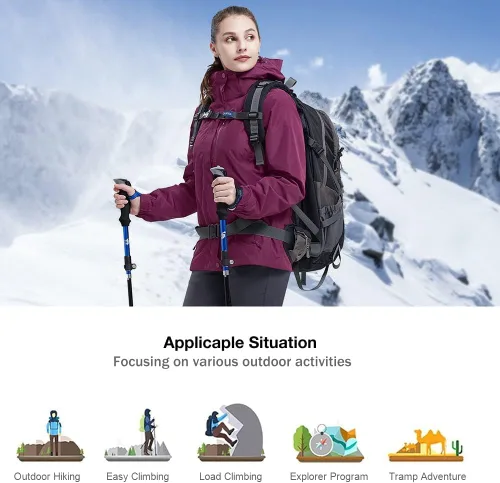 Miniatura 36 de CAMEL CROWN Chaqueta de esquí impermeable 3 en 1 para mujer, abrigo de invierno rompevientos, chaquetas de snowboard para lluvia, nieve, senderismo