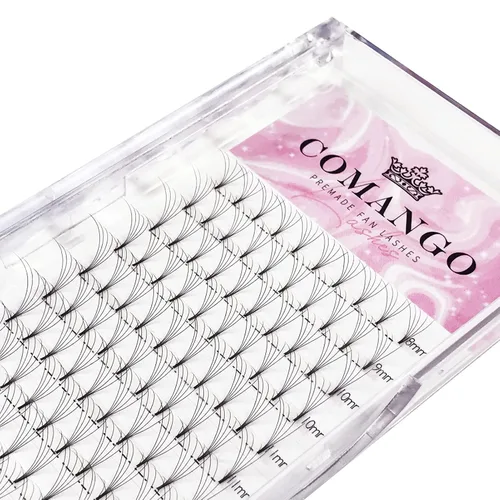 Miniatura 62 de CoMango Extensiones de pestañas de volumen 3D/4D/5D/6D/10D, grosor de 0.003 in, rizo C/D, tallo corto de 0.315-0.591 in, extensiones de pestañas