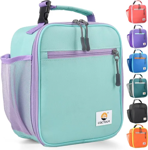 Miniatura 31 de CaCTOUR Lonchera para Niños, 2 Paquetes Bolsa de Almuerzo Aislada para Niñas y Niños, Bolsa Suave Mini Enfriador Regreso a la Escuela Bolsa