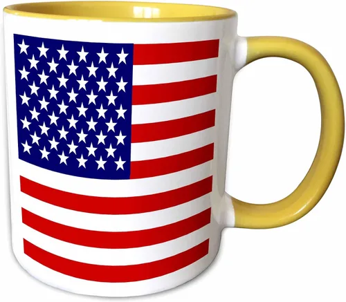 Miniatura 11 de 3dRose Bandera americana - Patriotic USA estrellas y rayas rojo blanco y azul - 4 de julio America Patriot 11oz taza negra bicolor