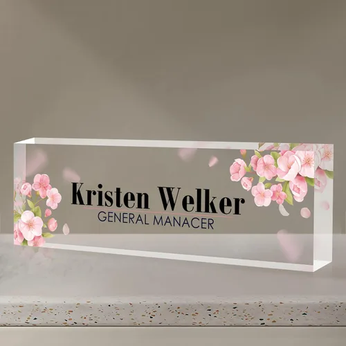 Miniatura 35 de Placa de nombre de escritorio personalizada, regalos personalizados de agradecimiento a los empleados, placa de identificación acrílica