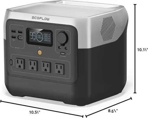 Miniatura 3 de EF ECOFLOW Estación de energía portátil RIVER 2 Pro, batería LiFePO4 de 768 Wh, carga rápida de 70 minutos, 4 salidas de CA de 800 W