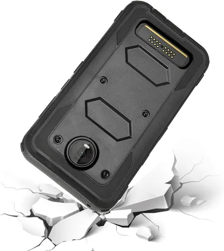 Miniatura 3 de Asuwish Funda de teléfono para Moto Z4/Moto Z 4 Play/MotoZ4 Force Cover híbrida a prueba de golpes dura a prueba de caídas de cuerpo completo