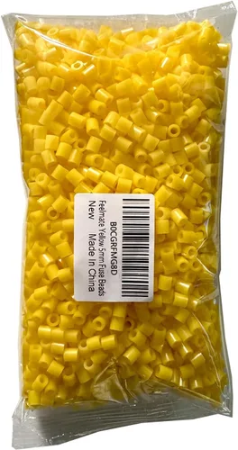 Miniatura 2 de Juego de cuentas de fusible, 2,000 piezas de 0.197 in, cuentas de hierro para planchar, fusión, juego de manualidades Amarillo