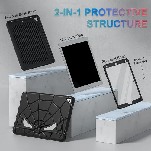 Miniatura 4 de Nitupai Funda para iPad 10.2 Funda para iPad 9ª/8ª/7ª generación Caso resistente a prueba de golpes resistente funda protectora de 10.2 pulgadas