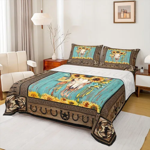 Miniatura 12 de Western Cowgirls - Juego de sábanas para niños, tamaño individual, con estampado de piel de vaca rosa, decoración de habitación de niños y adultos