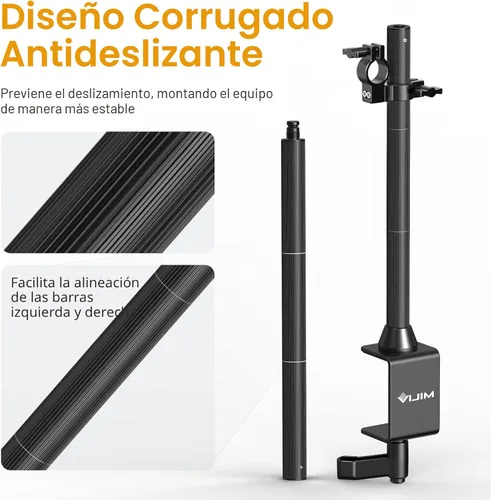 Miniatura 5 de JUSMO LS15 Pro Soporte de Escritorio para Cámara, Plataforma de Montaje de Cámara Aérea de Aluminio, Poste de Mesa Multidispositivo para Montar