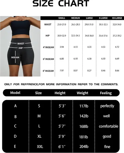 Miniatura 6 de 6 Pack 4+6+8 Spandex Biker Shorts for Women, Compression Volleyball Shorts for Workout High Waisted